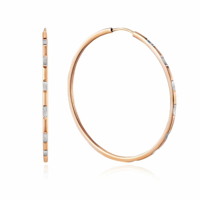 Золоті сережки-конго. Артикул 20882-4/01/3