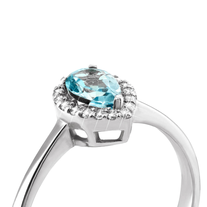 Золотое кольцо с топазом swis. Артикул UG5КД4032/1топ