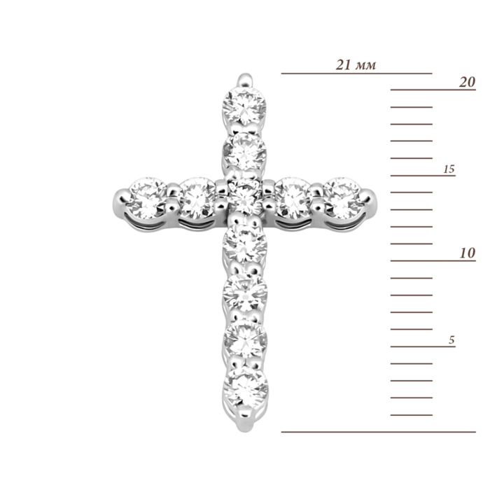 Золотий хрестик з діамантами. Артикул UG5B406Б