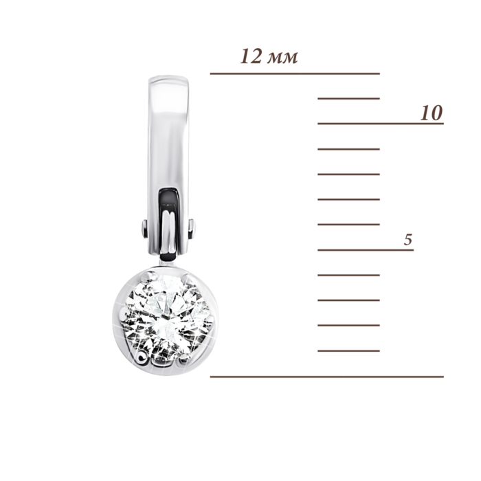 Золота підвіска з фіанітом S Zirconia. Артикул UG5П4095/1 Sw