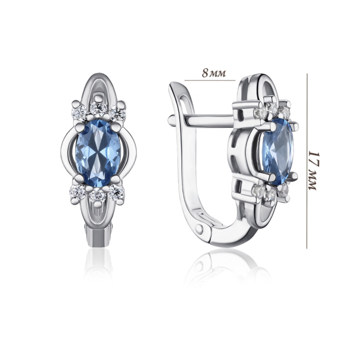 Серебряные серьги. Артикул 40398/12/1/1011