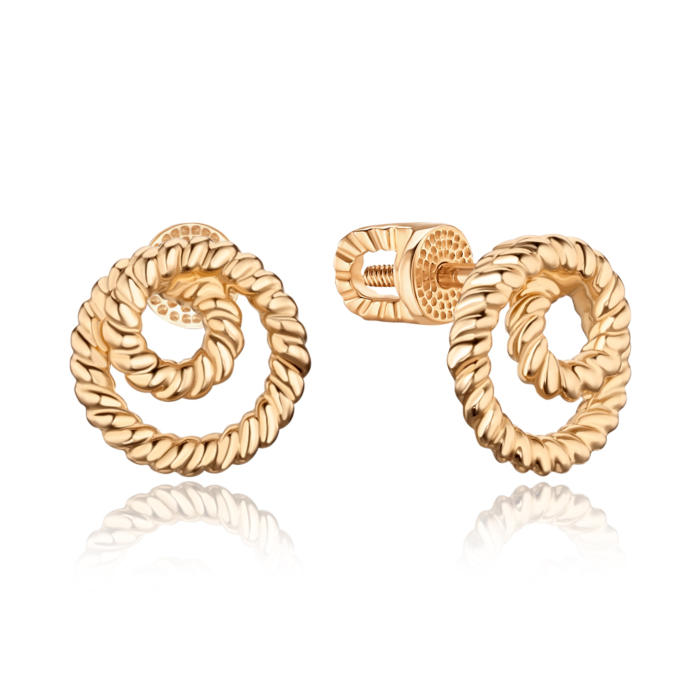 Серьги из красного золота  27014/01/0