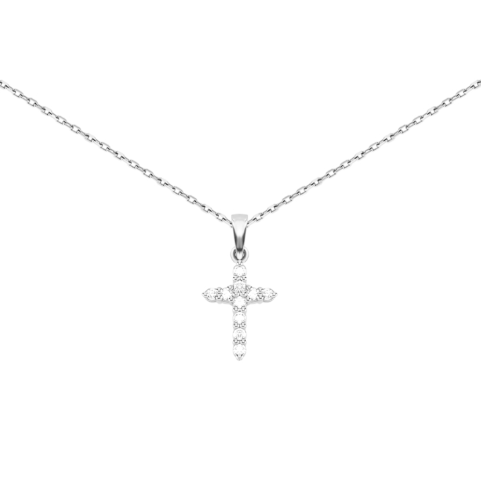 Золоте кольє Хрестик з діамантами. Артикул UG54111012002 D