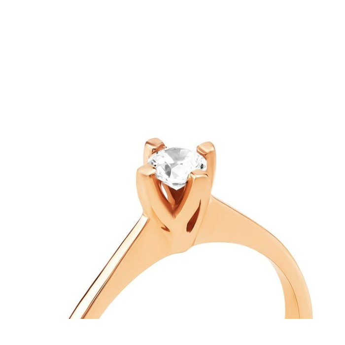 Золота каблучка з фіанітом S. Артикул UG5КД4112 Sw