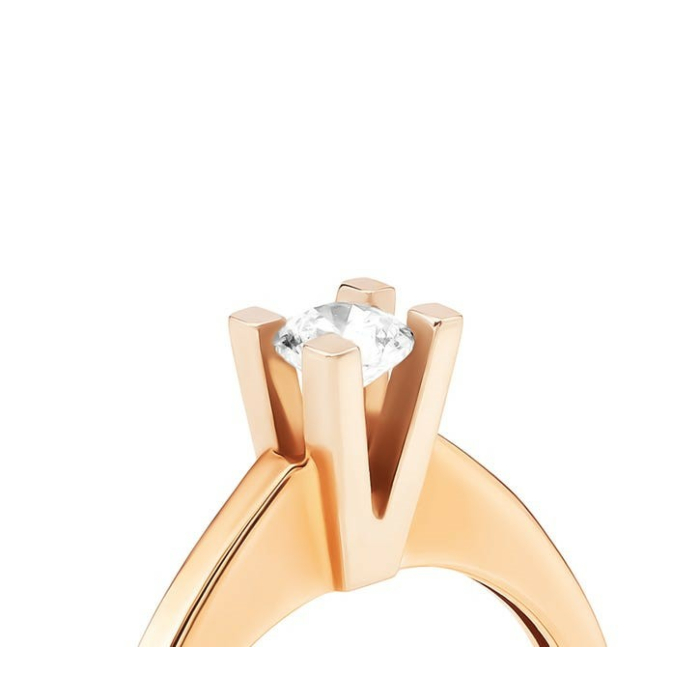 Золота каблучка з фіанітом S. Артикул UG5КД4113 Sw