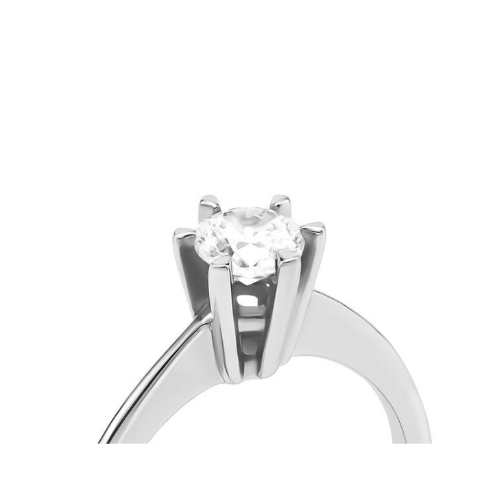 Золотое кольцо с фианитом S. Артикул UG5КД4149/1 Sw