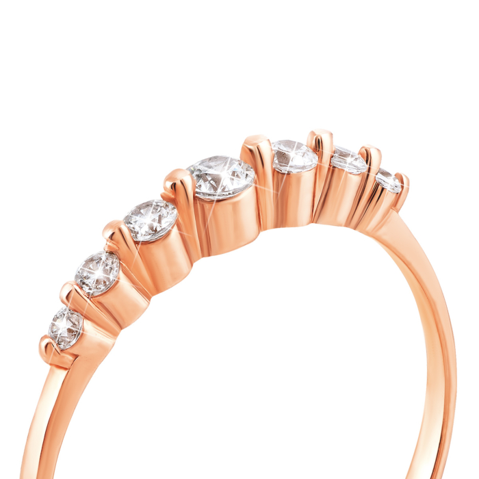 Золота каблучка з фіанітами S Zirconia. Артикул UG5КД4181 Sw