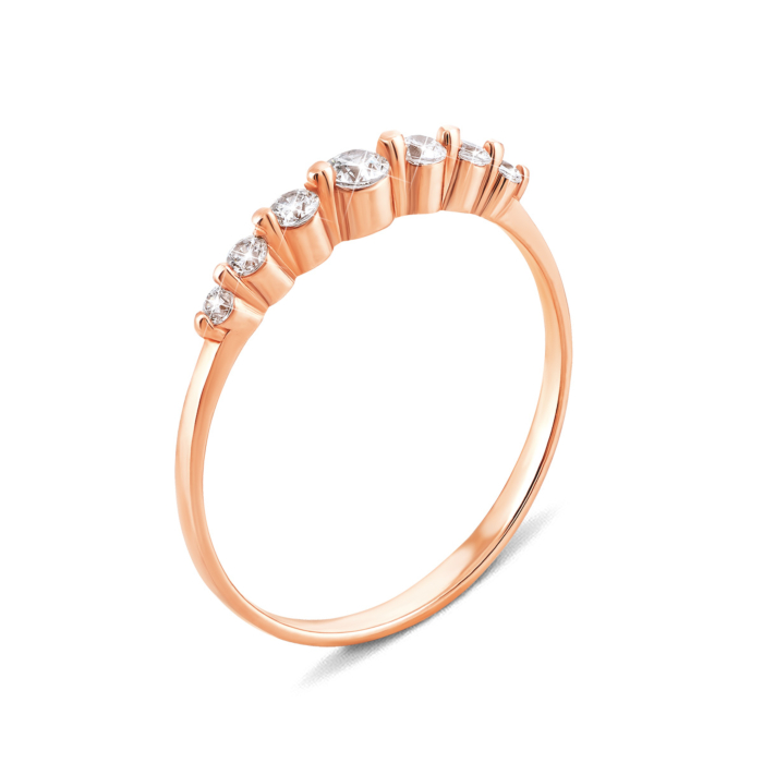 Золота каблучка з фіанітами S Zirconia. Артикул UG5КД4181 Sw