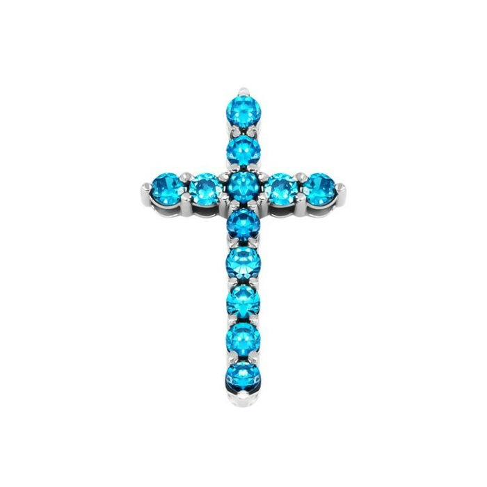 Золотая подвеска Крестик с фианитами S. Артикул UG5Кр4191/1г Royal