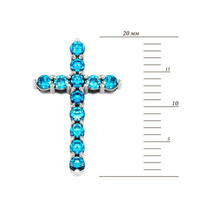 Золота підвіска Хрестик з фіанітами S. Артикул UG5Кр4191/1г Royal