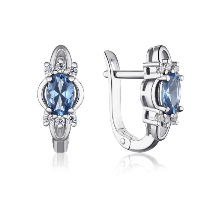 Серебряные серьги. Артикул 40398/12/1/1011