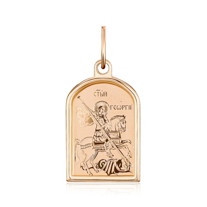 Золота підвіска-ладанка без вставки. Артикул 30554-24/01/0