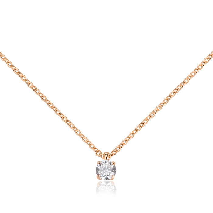 Золотое колье с фианитом Tesori 31822/66024/01/0/4024