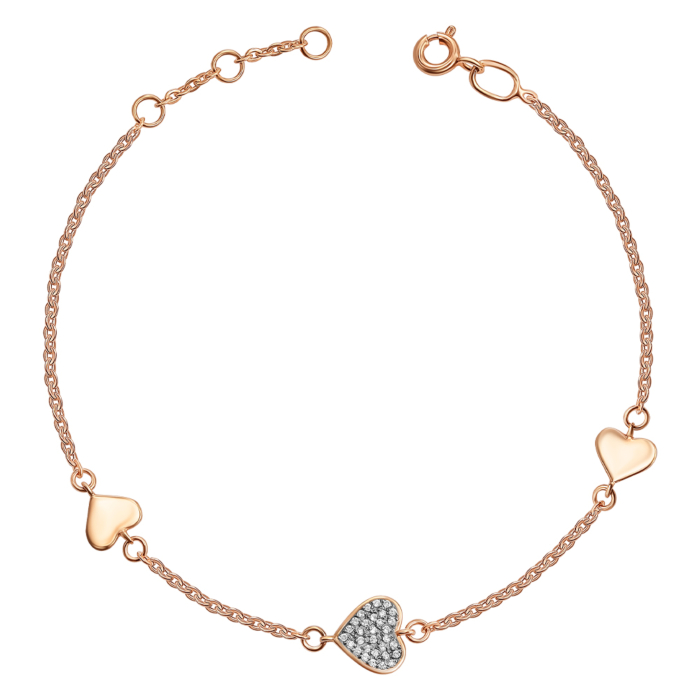 Золотий браслет з діамантами. Артикул 560075/66024/01/1/8007