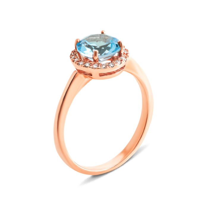 Золота каблучка з топазом. Артикул UG5к427тс