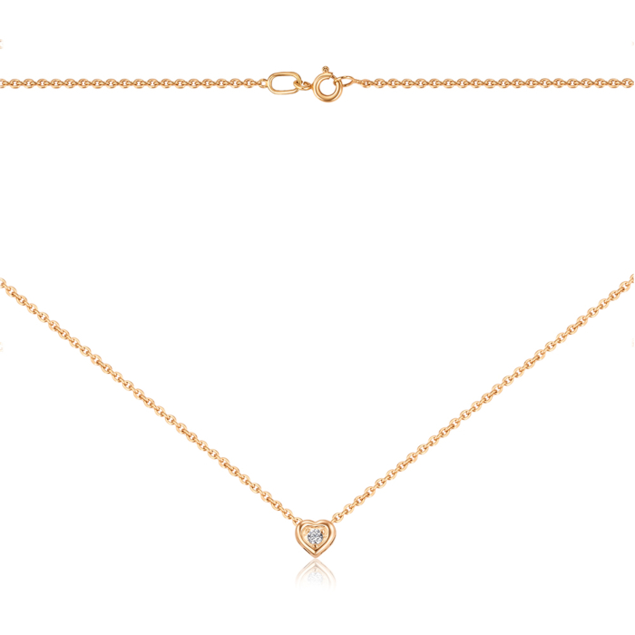 Золотое колье с фианитом Tesori 31757/66924/01/1/4189