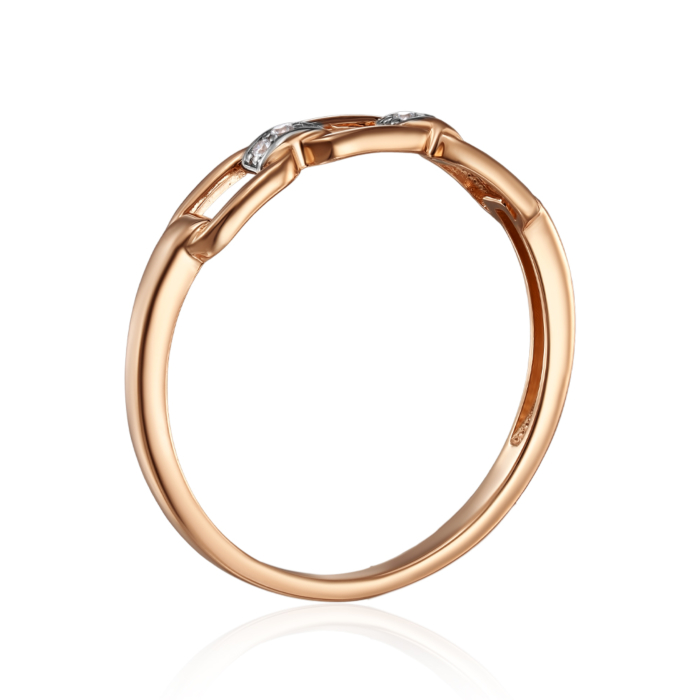 Золотое кольцо с фианитами. Артикул 18334/01/1/1