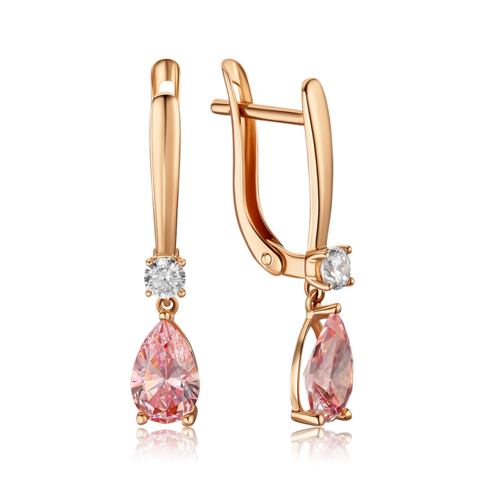 Золоті сережки з фіанітами Tesori 22044/01/0/4604