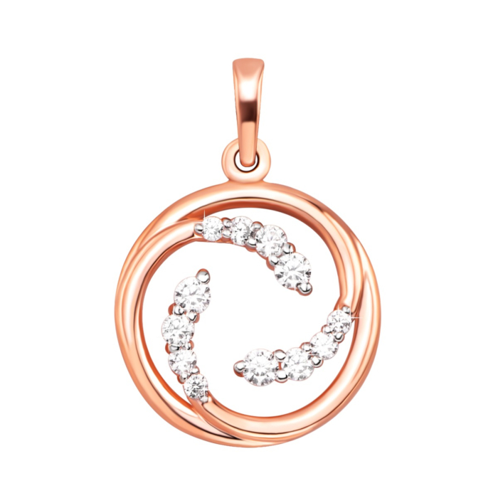 Золота підвіска з фіанітами. Артикул UG5440600