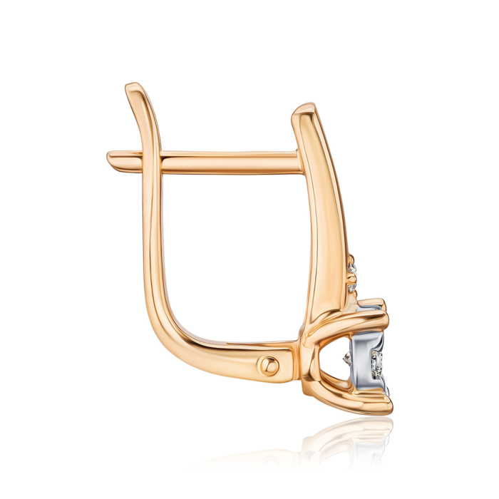 Золотые серьги с бриллиантами. Артикул 520154/14/1/8578