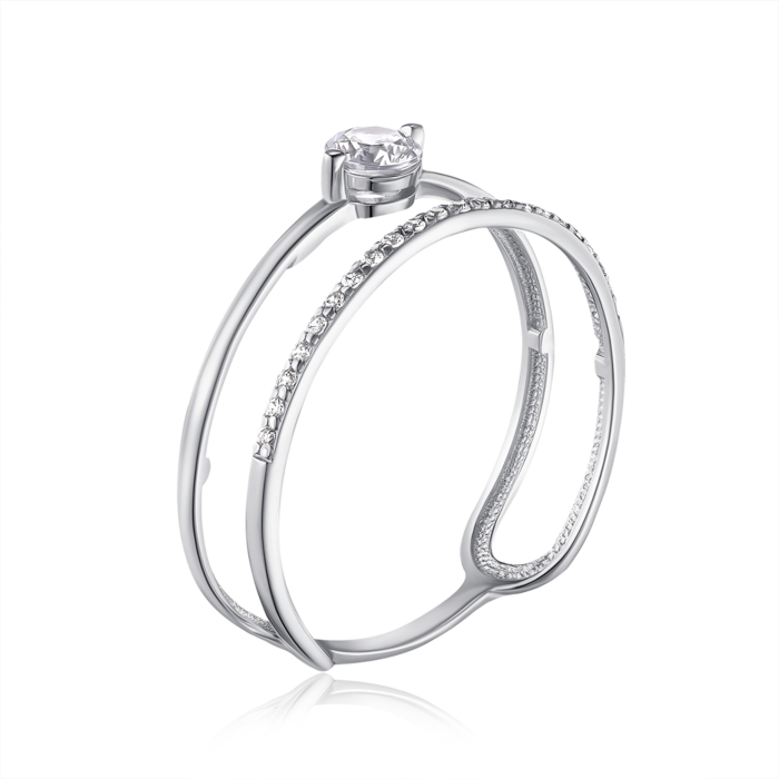 Золотое кольцо с фианитами Tesori. Артикул УЗ45231/02/1/1185