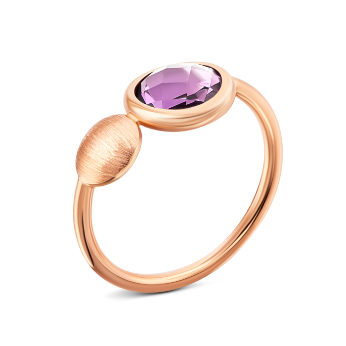Золотое кольцо с аметистом. Артикул UG5к453ам