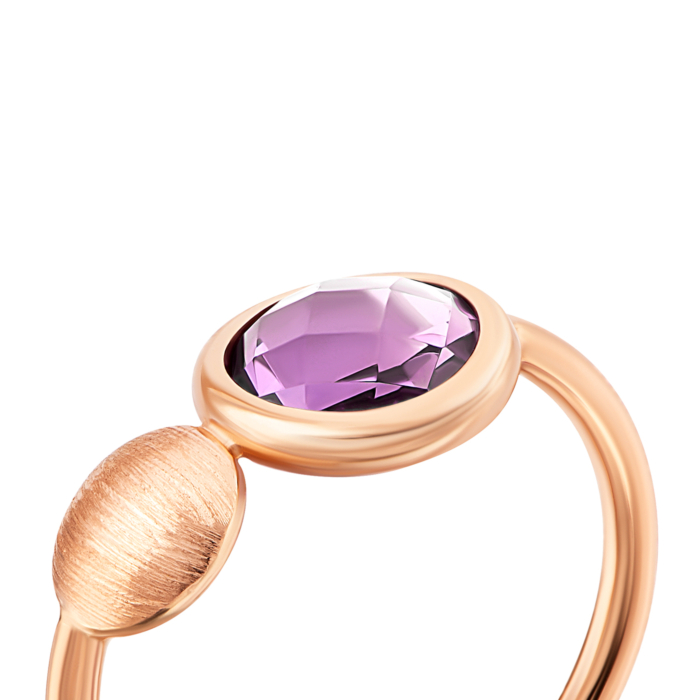 Золотое кольцо с аметистом. Артикул UG5к453ам
