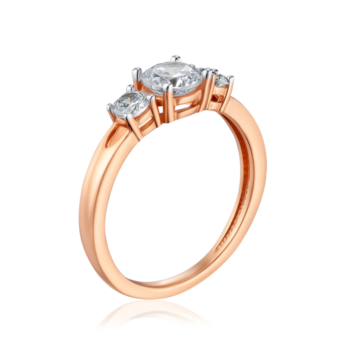 Золотое кольцо с фианитами. Артикул 13274/01/1/529