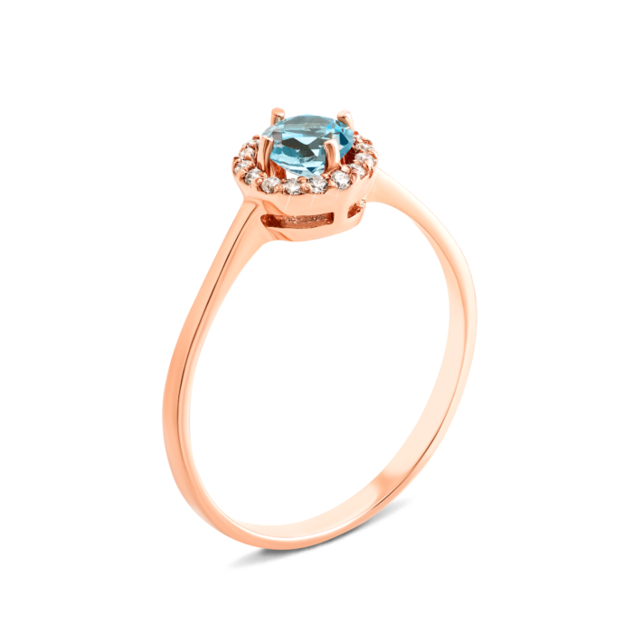 Золотое кольцо с топазом. Артикул UG5к489тс