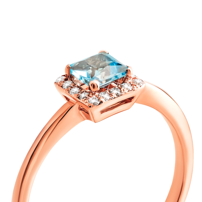 Золотое кольцо с топазом. Артикул UG5к488тс