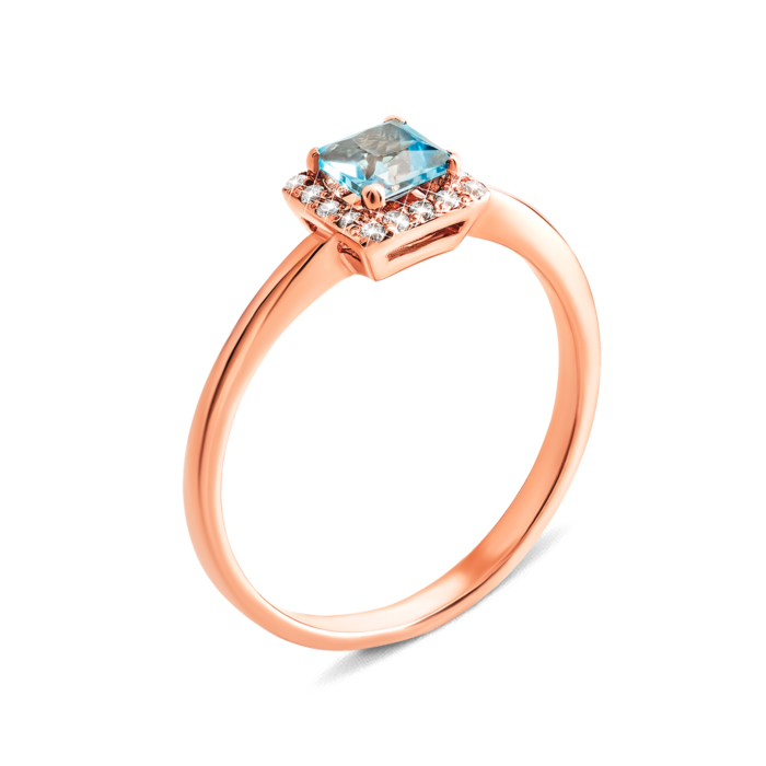 Золотое кольцо с топазом. Артикул UG5к488тс