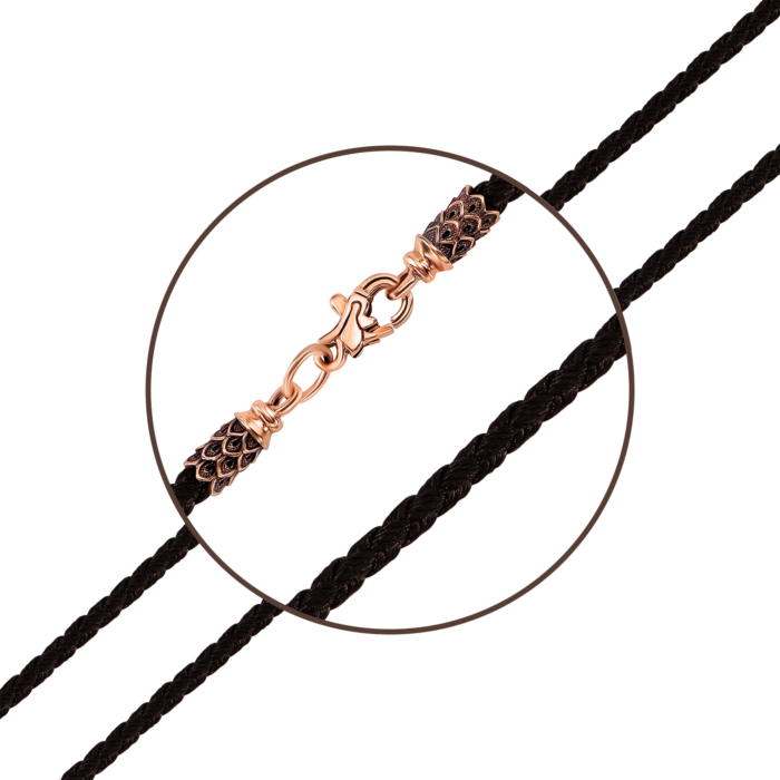 Ювелірний шнурок із золотим замком. Артикул UG5492 З.ч.