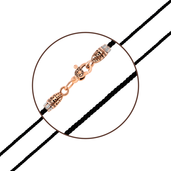 Ювелірний шнурок із золотим замком. Артикул UG5493 З.ч.