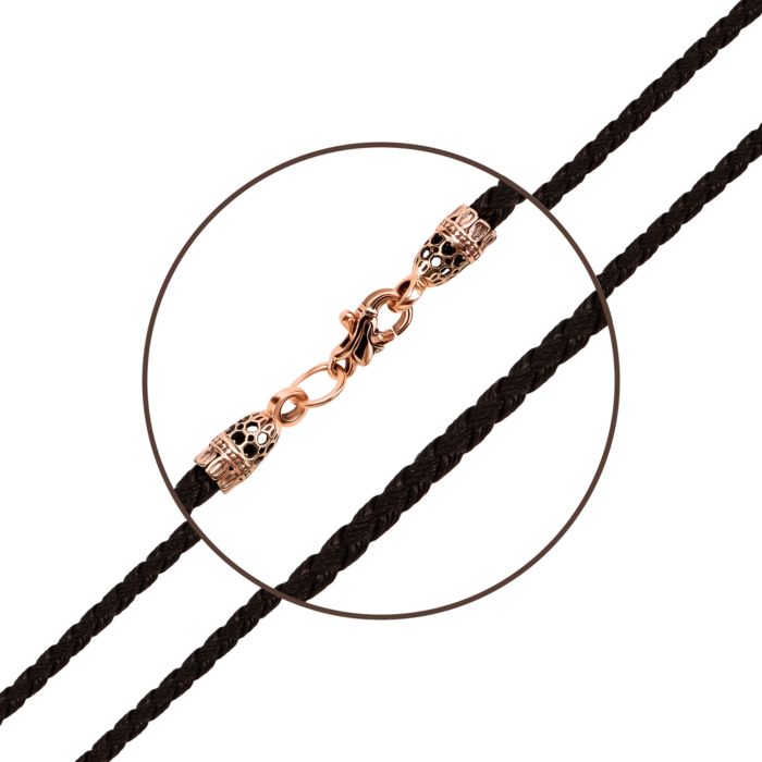 Ювелірний шнурок із золотим замком. Артикул UG5494 З.ч.