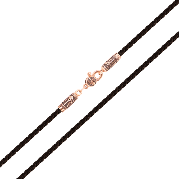 Ювелирный шнурок с золотым замком. Артикул UG5497 З.ч