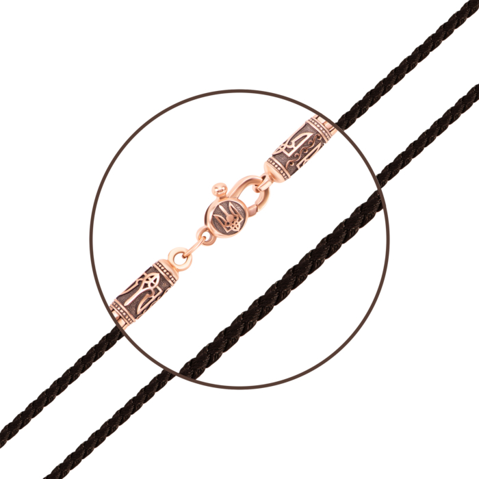 Ювелирный шнурок с золотым замком. Артикул UG5497 З.ч