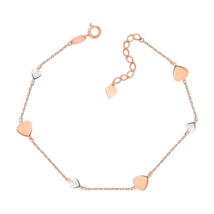 Золотой браслет Сердца. Артикул UG55/11/013кб