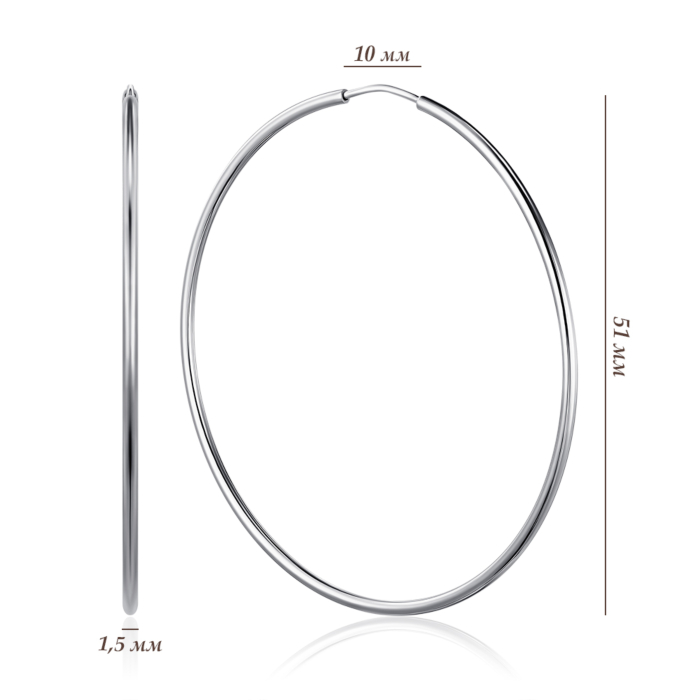 Золотые серьги-конго. Артикул 20811-5/02/1