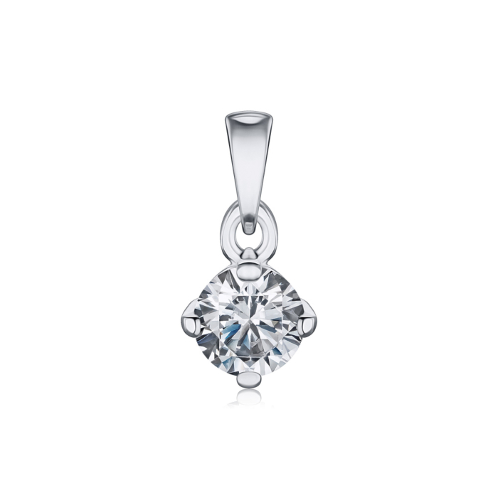 Серебряная подвеска с фианитом Tesori Zirconia. Артикул 35126-5/12/1/4024