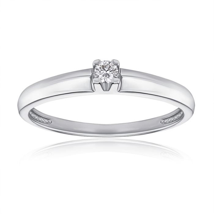 Золота каблучка з діамантом. Артикул 800005/02/1/8556