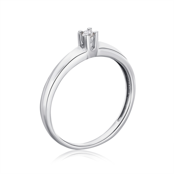 Золота каблучка з діамантом. Артикул 800005/02/1/8556