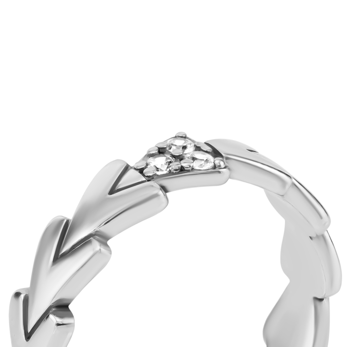 Срібна каблучка з фіанітами. Артикул UG5500803-Р л.к