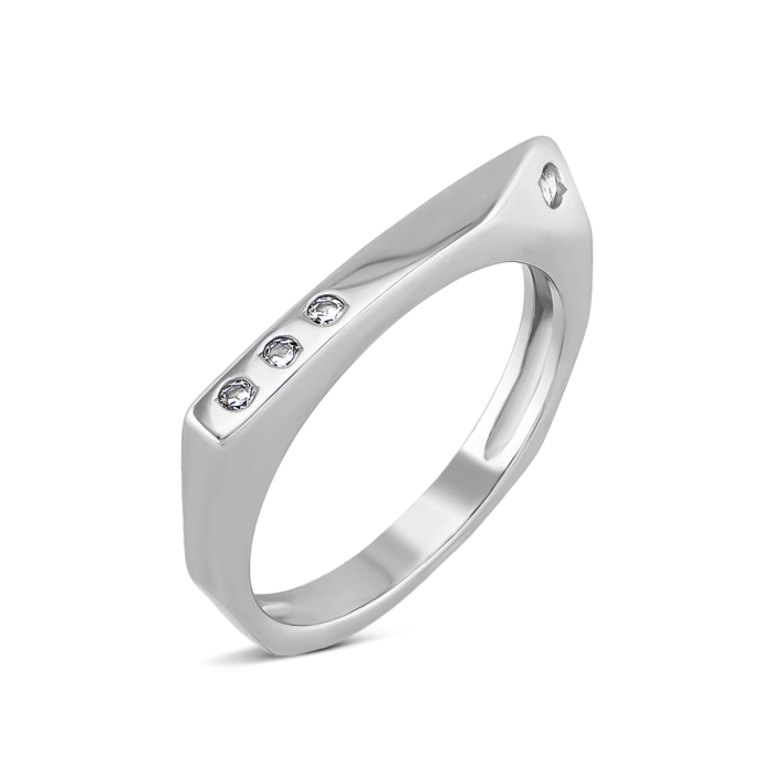 Серебряное кольцо с фианитами. Артикул UG5510336б