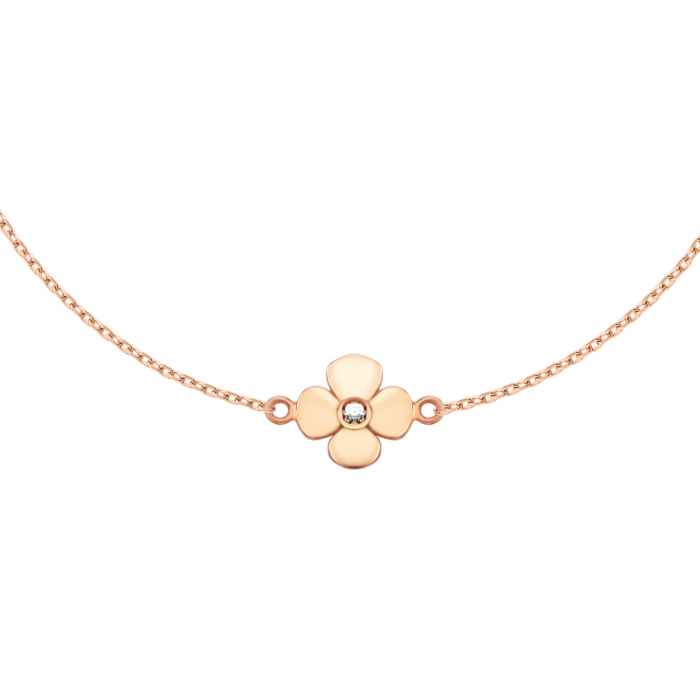 Золотий браслет Квітка з фіанітом. Артикул UG55110120601