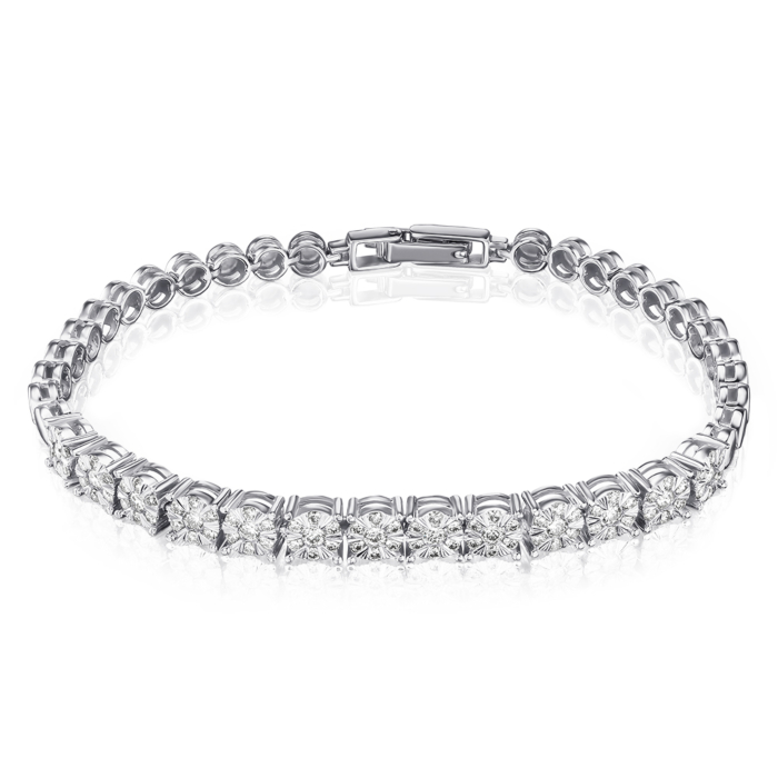 Золотий браслет з діамантами. Артикул 560115/02/1/9082