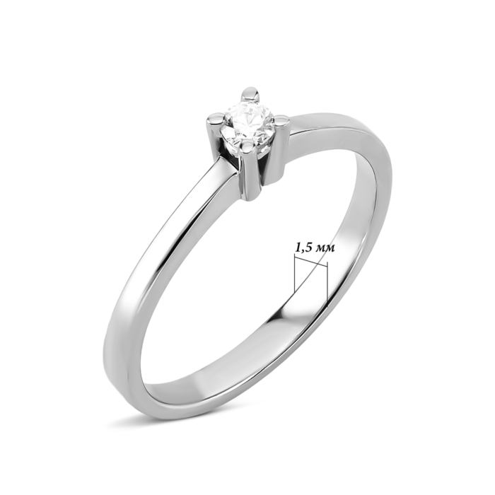 Золотое кольцо с бриллиантом. Артикул UG5к514/1