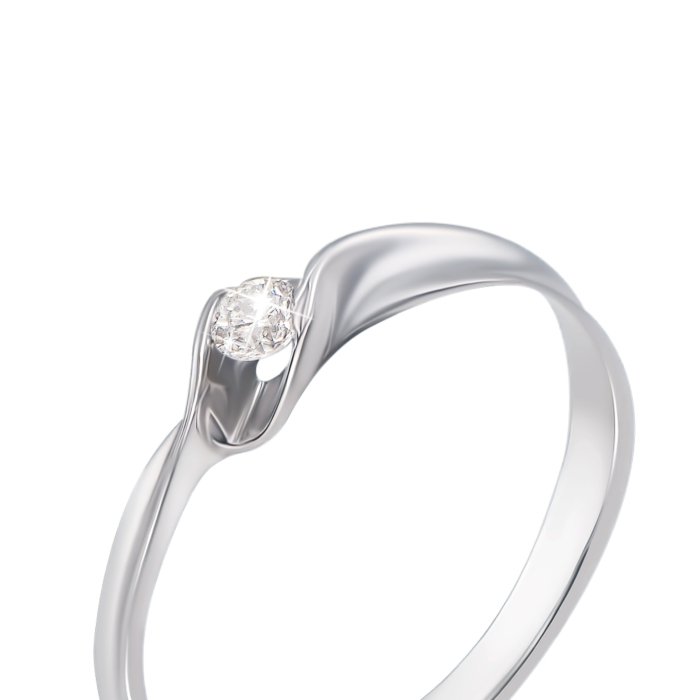 Золота каблучка з діамантом. Артикул 52183/2.5б