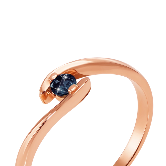Золота каблучка з сапфіром. Артикул 52283/сап