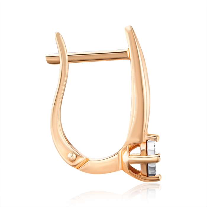 Золоті сережки з діамантом. Артикул 520035/14/3/8566