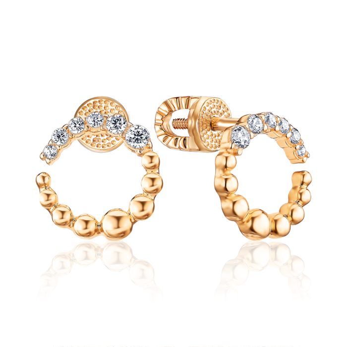 Золотые серьги. Артикул 23035/01/0/117